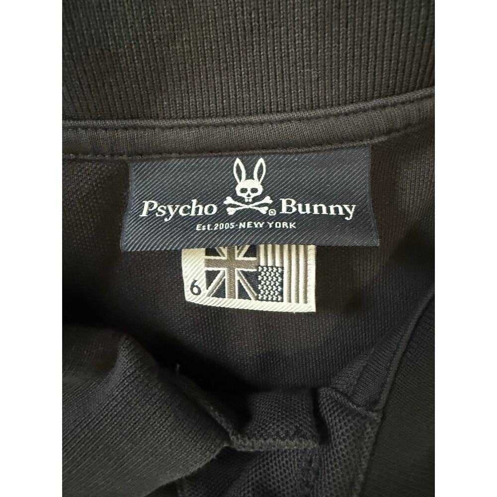 Psycho Bunny Classic Pique Polo Shirt Navy Sz 6 (Large) Embroidered Logo Preppy - Picture 3 of 8